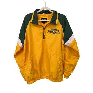 GIII Sports By Carl Banks NDSU Bison 1/4 Zip Windbreaker Jacket Sz Medium Retro